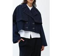 French Connection Aussie Denim Cropped Trench Dark Indigo Taille: S | Vestes en jeans Outlet | Femme | Bleu