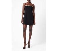 French Connection Azra Contrast Mini Dress Black/porcelain Crm Taille: 12 | Robes Mini Outlet | Femme | Le Noir