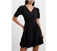 French Connection Birch Puff Sleeve Dress Black Taille: 12 | Robes Mini Outlet | Femme | Le Noir