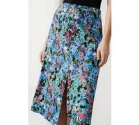 French Connection Blossom Drapey Btn Midi Skirt Still Water Taille: 8 | Jupes Outlet | Femme