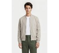 French Connection Bomber Linen Jacket Stone Taille: M | Blousons d'aviateurs Outlet | Homme | Blanche