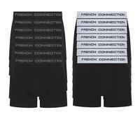 French Connection Boxers Homme - Coffret Cadeau 14 Pièces, sous-vêtements en Coton Stretch Premium, Respirants et Confortables, Noir, FC51, XL