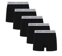 French Connection Boxers Homme - Coffret Cadeau 5 Pièces, sous-vêtements en Coton Stretch Premium, Respirants et Confortables, Noir, FC51, M