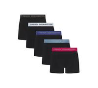French Connection Boxers Homme - Coffret Cadeau 5 Pièces, sous-vêtements en Coton Stretch Premium, Respirants et Confortables, Noir, FC3, M