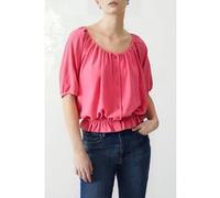 French Connection Button Crinkle Peasant Top Camellia Taille: 6 | Chemisiers Outlet | Femme | Marron
