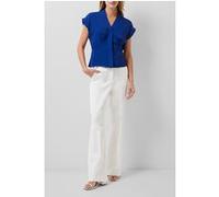 French Connection Carmen Crepe Blouse Cobalt Blue Taille: L | Chemisiers Outlet | Femme | Bleu