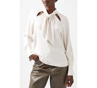 French Connection Carmen Crepe Tie Blouse Classic Cream Taille: XL | Chemisiers Outlet | Femme | Blanche