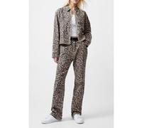 French Connection Charlie Printed Denim Jacket Leopard Sand Multi Taille: XS | Vestes en jeans Outlet | Femme | Bleu
