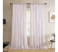 French Connection - Charter Crushed, Lot de 2 Rideaux de fenêtre, Semi-Transparents, décoration d'intérieur Moderne, Rideaux pour Salon, Salle à Manger, Chambre à Coucher, dortoir, Dimensions 127 x