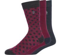 French Connection - Chaussettes pour homme/femme unie(pack de 3) BG1263 (40,5 EU - 45,5 EU) (Bleu marine/gris châtaigne)