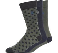 French Connection - Chaussettes pour homme(pack de 3) BG1293 (40,5 EU - 45,5 EU) (Bleu marine/vert foncé)