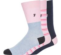 French Connection - Chaussettes "Waterfall" pour homme/femme unie(pack de 3) BG1274 (taille unique) (Rose/Gris/Noir)
