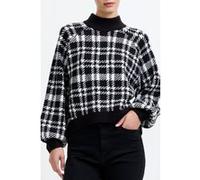 French Connection Check Crew Black / Ivory Taille: L | Pulls Outlet | Femme | Le Noir