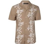 French Connection Climber Viscose Ss Stone Taille: L | Casual chemises Outlet | Homme