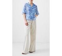 French Connection Cosette Pintuck Top White/baja Blue Taille: 8 | Chemisiers Outlet | Femme | Bleu