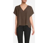 French Connection Crepe Light S/s V Nk Top Deep Moss Taille: S | Chemises Outlet | Femme