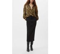 French Connection Damasco Adeline Print Tuck Shi Golden Olive Khaki Taille: 12 | Chemises à boutons Outlet | Femme | Marron