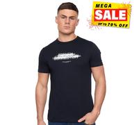 French Connection Double Hommes Créateur Mode T-Shirt Décontracté T-Shirt Noir