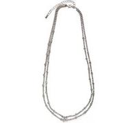 French Connection Double Row Diamente Necklace Silver/diamante Taille: OS | Colliers Outlet | Femme | Gris
