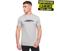 French Connection Double Tee-shirt Designer Homme Col Rond Gris Clair