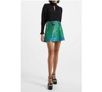 French Connection Emin Embellished Skirt Green Taille: 12 | Mini Jupes Outlet | Femme | Vert