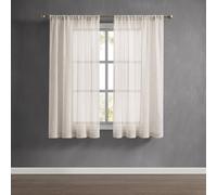 French Connection - Ensemble de 2 rideaux de fen tre Charter Crushed, semi-transparents, d coration moderne pour salon, salle manger, chambre