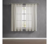 French Connection - Ensemble de 2 rideaux de fen tre Charter Crushed, semi-transparents, pour d coration d'int rieur moderne, pour salon, salle