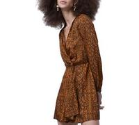 French Connection Erina Drape V Neck Dress Inca Gold Multi Taille: 6 | Robes Mini Outlet | Femme | Jaune