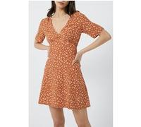 French Connection Es Bonita Drape V Nk Mini Drs Sierra- Cement Taille: 8 | Robes Mini Outlet | Femme