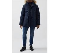 French Connection Faux Fur Trim Hooded Parka Coat Dark Navy Taille: L | Parkas Outlet | Homme | Bleu