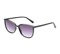French Connection FC 7632 C1 S Lunettes de soleil carrées noires à monture complète Protection UV 100 % UV (UV 400) Dégradé de gris Verres décolorés pour homme et femme Taille L