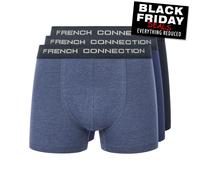 French Connection FC15 3pk Décontracté Short Boxer Confort Sous Bleu Marine