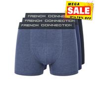 French Connection FC15 3pk Décontracté Short Boxer Confort Sous Bleu Marine