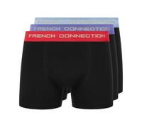 French Connection FC20 3pk Décontracté Short Boxer Confort Sous Classique Noir