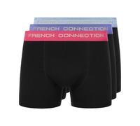 French Connection FC6 3pk Décontracté Short Boxer Confort Sous Classique Noir
