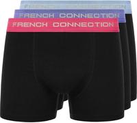 French Connection - "FC6" boxer pour homme(pack de 3) BG1829 (S) (Noir)