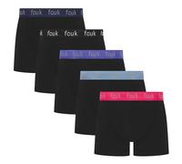 French Connection FCUK - Boxers Homme, Multipack de 5 Pièces, Trunks à Coupe Classique, Noir, UK20, M