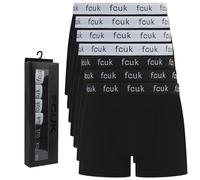 French Connection FCUK Lot de 5 ou 7 boxers pour homme Coupe classique, Lot de 7 / Noir / Uk50, S