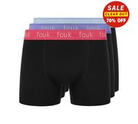 French Connection FCUK2 3pk Décontracté Short Boxer Confort Sous Classique Noir