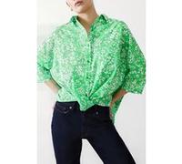 French Connection Florale Twist Crepe Light Top Poise Green/white Taille: 10 | Chemisiers Outlet | Femme | Vert