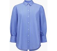 French Connection French Connection Blue Cambria Cotton Striped Back Bow Shirt Blue xlarge