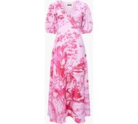 French Connection French Connection Pink Isla Odette Twist Neck Tea Dress Pink EU 46 (UK 18)