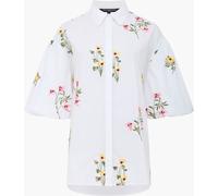 French Connection French Connection White Botanical Embroidered Cotton Shirt White L (EU 44-46)