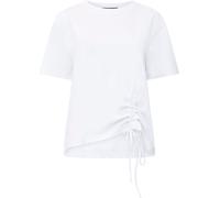 French Connection French Connection White Cotton Rallie Ruched T-Shirt