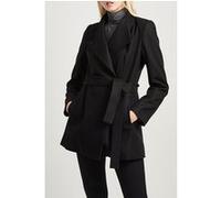 French Connection Ft Platfm Felt Crossover Coat Black Taille: 14 | Manteaux cache-cœur Outlet | Femme | Le Noir