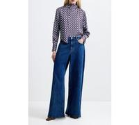 French Connection Gloria Dolly Ls Scarf Blouse Blueberry Multi Taille: XS | Chemisiers Outlet | Femme | Bleu