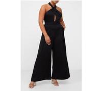 French Connection Harlow Satin Jumpsui Black Taille: 18 | Salopettes Outlet | Femme | Le Noir