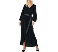 French Connection Ilavia Velvet Wrap Dress Dark Springs Taille: M | Robes longues Outlet | Femme |