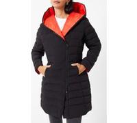 French Connection Iolani Midi Puffer Coat Black/setting Sun Taille: 8 | Parkas Outlet | Femme | Le Noir