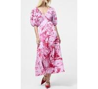 French Connection Isla Odette Twist Neck Tea Drs Violet Pink Multi Taille: 14 | Robes longues Outlet | Femme | Rose